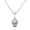 The Luminara Pear Diamond Pendant - Platinum