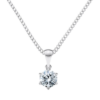 The Serene Breeze Diamond Pendant - Platinum