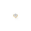 Diamond and Yellow Gold Nose Pin - Heart Shape