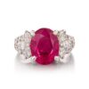 Ruby Platinum and Diamond Ring - 2.55 Carats