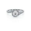 Single Swirl Diamond Ring