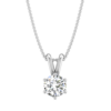 Moissanite Platinum Pendant - Round Shape 0.50 Carat