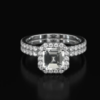 White Sapphire Silver Ring - Radiant Cut 5.00 Carat