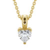 Moissanite Gold Pendant - Heart Shape 1.00 Carat