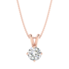 Moissanite Rose Gold Pendant - Round Shape 0.70 Carat