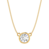 Moissanite Gold Pendant - Round Shape 0.72 Carat