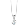 Moissanite Platinum Pendant - Round Shape 0.70 Carat