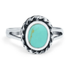 Turquoise Silver Ring- Oval Shape 4.73 Carat