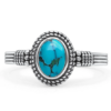Turquoise Silver Ring - Oval Shape 5.07 Carat