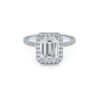 Emerald Halo Diamond Ring - 1.00 Carat