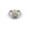White Opal Silver Ring - 2.50 Carat