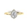 White Sapphire 18KT Yellow Gold Ring - Pear Shape
