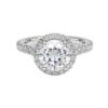 Dazzling Halo Moissanite Diamond Ring - 2.15 Carats