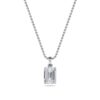 Moissanite White Gold Pendant - Emerald Cut 1.04 Carat