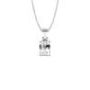 Moissanite White Gold Pendant - Emerald Cut 1.91 Carat