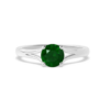 Emerald Stone Silver Ring - Round Shaped 1.82 Carat