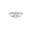 Round Shaped Three Stone Diamond Ring 1.36 Carat