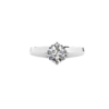 18K White Gold Moissanite Ring Round Shaped 1.50 Carat