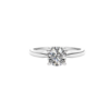 18K White Gold Moissanite Ring Round Shaped 1.55 Carat