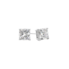Moissanite Solitaire Studs - Princess Cut 1.20 Carat