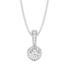 Diamond White Gold Pendant - Round Shape 1.25 Carat