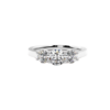 Round Shaped Three Stone Diamond Ring 1.01 Carat