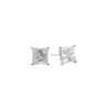 Moissanite Solitaire Studs - Princess Cut 1.55 Carat