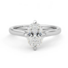 18K White Gold Moissanite Ring Oval Shaped 2.70 Carat