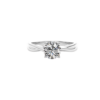 18K White Gold Moissanite Ring Round Shaped 1.66 Carat