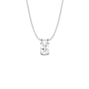 White Gold Pendant Moissanite