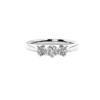 Round Shaped Three Stone Diamond Ring 0.44 Carat