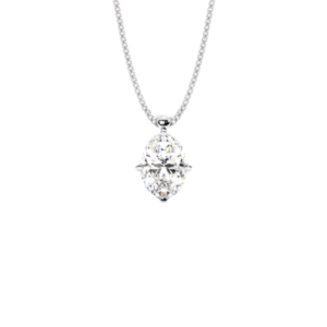 White Gold Pendant Moissanite