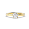 18K Yellow Gold Moissanite Ring Round Shaped 1.05 Carat