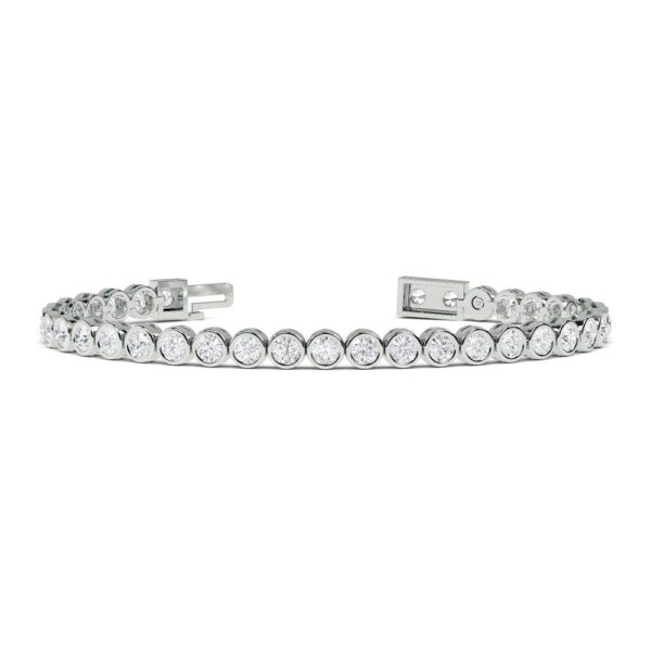 18K White Gold Diamond Bracelet 1.12 Carat