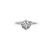 18K White Gold Moissanite Ring Round Shaped 1.08 Carat