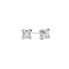 Moissanite Solitaire Studs - Princess Cut 2.40 Carat