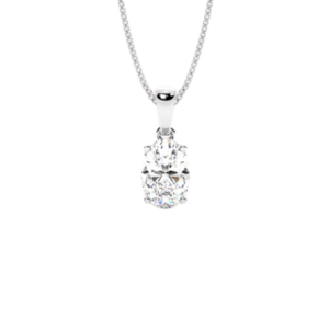 White Gold Pendant Moissanite