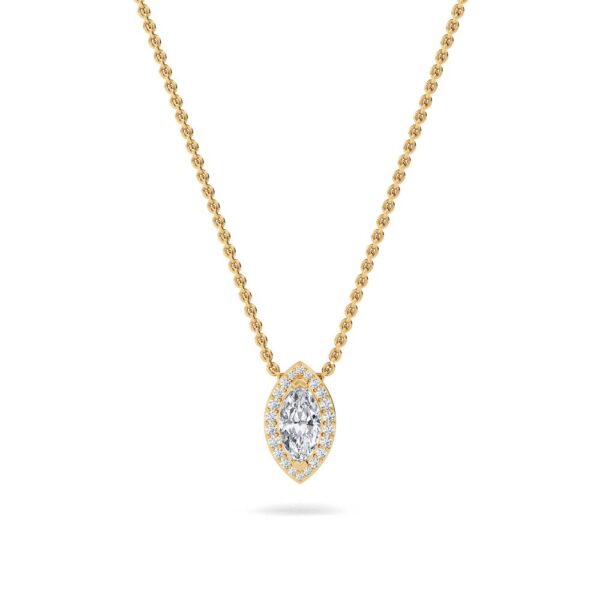 Diamond Rose Gold Pendant - Marquise Shape 0.50 Carat