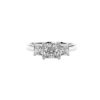 Princess Cut Three Stone Diamond Ring 1.58 Carat