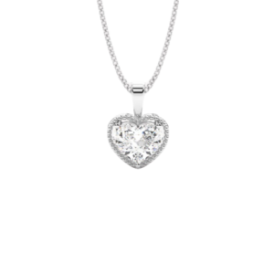 White Gold Pendant Moissanite