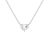 Moissanite White Gold Pendant - Heart Shaped 1.21 Carat