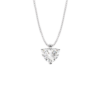 Moissanite White Gold Pendant - Heart Shaped 1.27 Carat