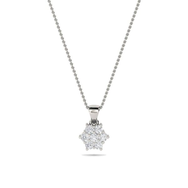 Diamond White Gold Pendant - Round Shape 0.74 Carat