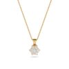 Diamond Yellow Gold Pendant - Round Shape 0.74 Carat