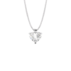 Moissanite White Gold Pendant - Heart Shaped 1.52 Carat