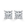 Moissanite Solitaire Studs - Princess 1.64 Carat