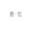 Moissanite Solitaire Studs - Radiant Cut 2.20 Carat