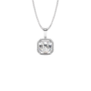 Moissanite White Gold Pendant - Asscher Shaped 1.10 Carat