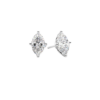 Moissanite Solitaire Studs - Marquise Cut 1.00 Carat