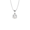 Moissanite White Gold Pendant - Asscher Shaped 1.21 Carat